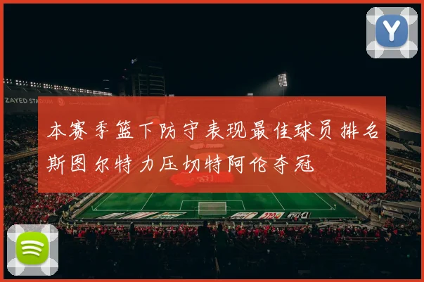 本赛季篮下防守表现最佳球员排名斯图尔特力压切特阿伦夺冠