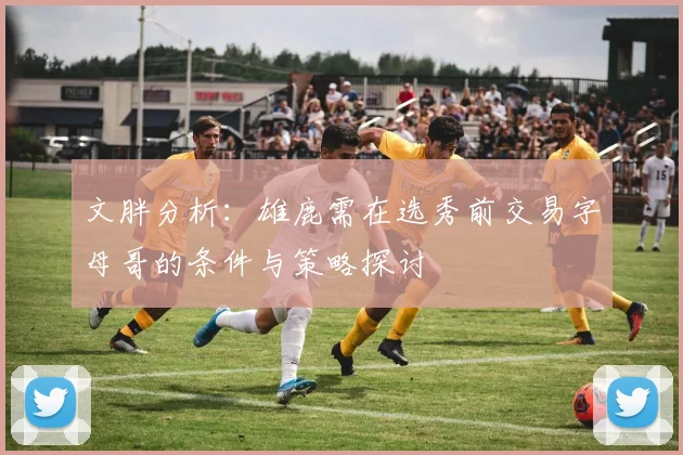 文胖分析：雄鹿需在选秀前交易字母哥的条件与策略探讨